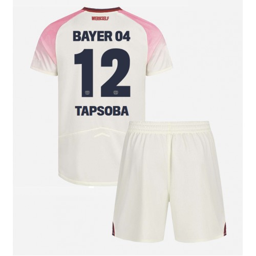Bayer Leverkusen Edmond Tapsoba #12 Replika Bortatröja Barn 2025-26 Kortärmad (+ Korta byxor) Bayer Leverkusen Edmond Tapsoba #12 Replika Bortatröja Barn 2025-26 Kortärmad (+ Korta byxor)